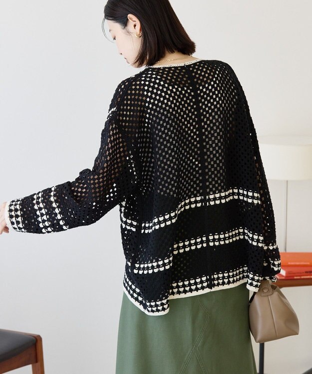 AMERICAN HOLIC クロシェカーディガン Black