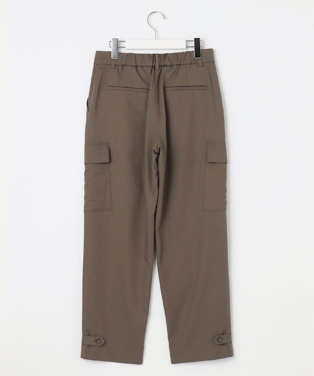 J.PRESS LADIES L 【洗える】ツイルライトストレッチ テーパード カーゴ パンツ カーキ系