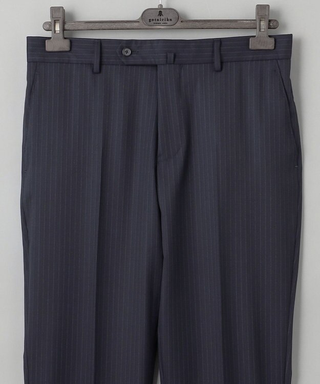 GOTAIRIKU 横に伸びる【TasmaniaWool/タマニアウール】ストレッチ スーツ（ネイビーストライプ） ネイビー系1