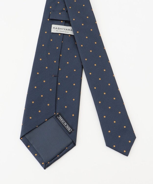 KASHIYAMA KASHIYAMAオリジナル【JAPAN MADE】ドットネクタイ オレンジ
