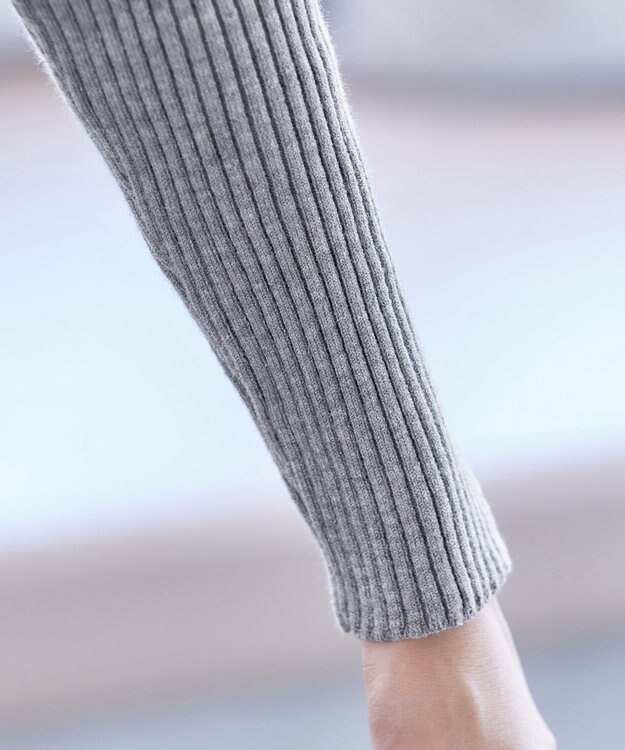 Tiaclasse 【洗える】ランダムリブニットプルオーバー グレー