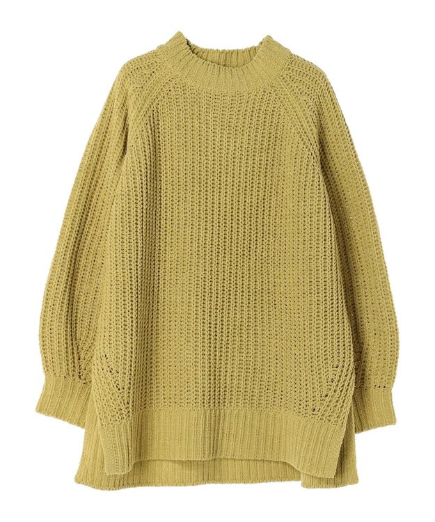 earth music&ecology マットモール片畦チュニック Yellow