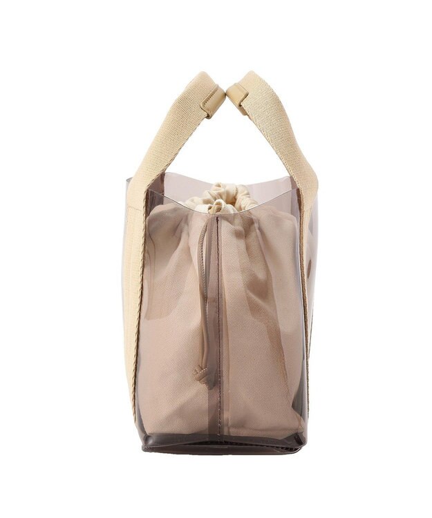 Green Parks 巾着付きＰＶＣトートバッグ Beige