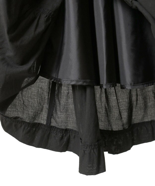 earth music&ecology ピンタックティアードミディスカート Black