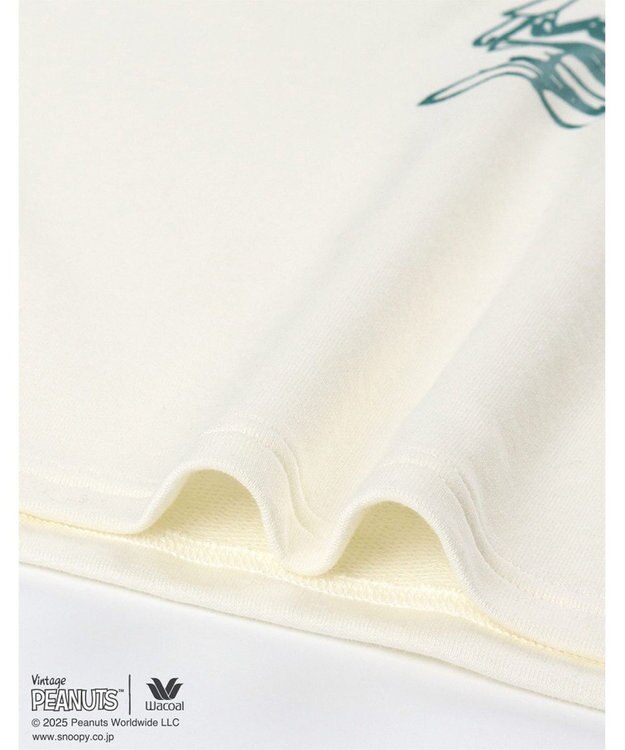 WACOAL ワコール_リラックス＆スリープ パジャマ 長袖 長ズボン 綿100%(本体) ガーゼ裏毛素材 PEANUTS レディース FDX555 /ワコール アイボリー