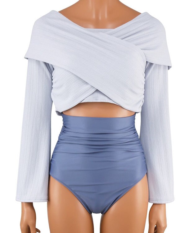 San-ai Resort（三愛水着楽園） 【SALE】トップス付き3点セット水着　9M　【San-ai Resort（サンアイリゾート）】 パープル