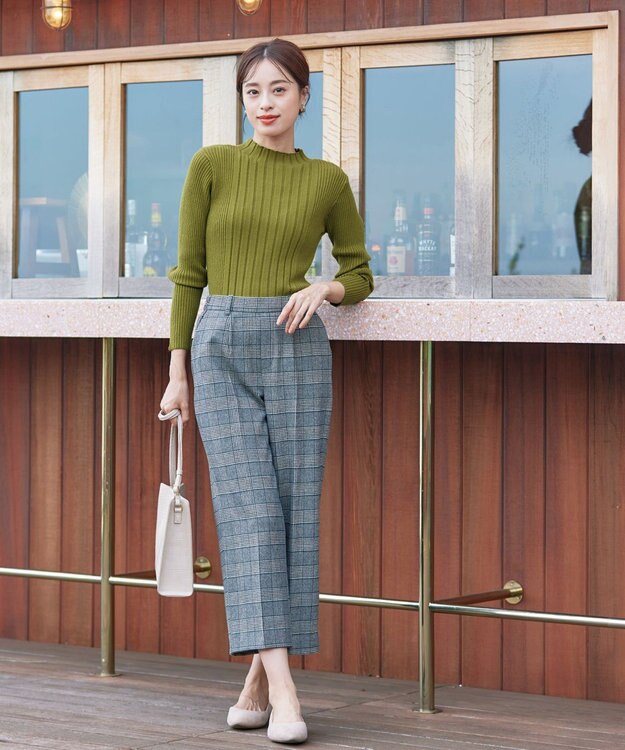 Tiaclasse 【洗える】ランダムリブニットプルオーバー マスタード