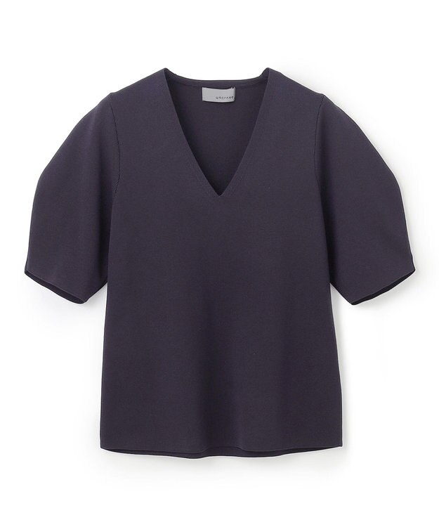 uncrave 【UVカット】サスティナブルUV ボリュームスリーブニット ネイビー