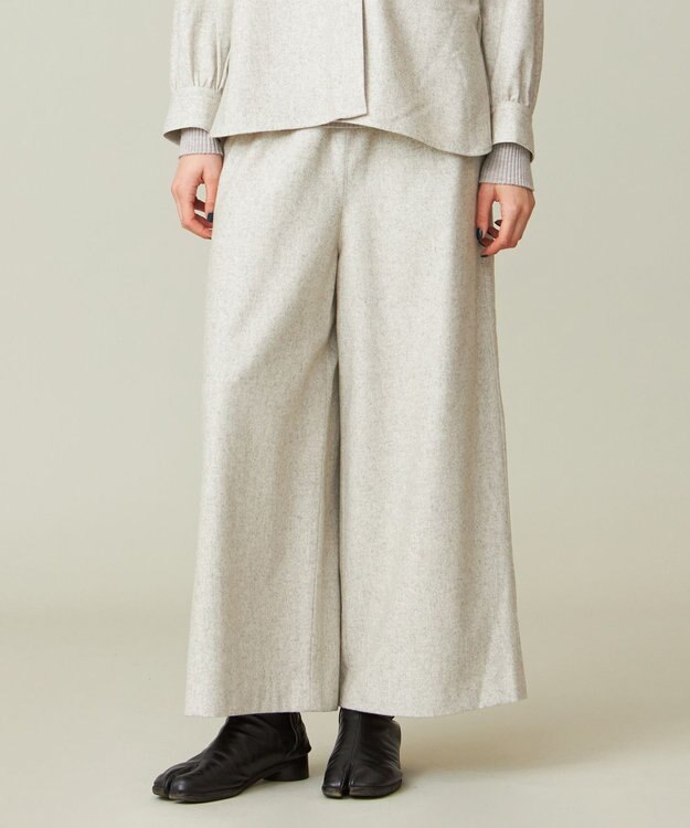 J.PRESS YORK STREET 【WOMEN】ワイドパンツ アイボリー系