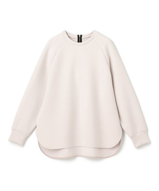 UNFILO L 【野呂佳代さん着用】BEAUTY FORM JERSEY バックZIPプルオーバー [NEW]グレージュ