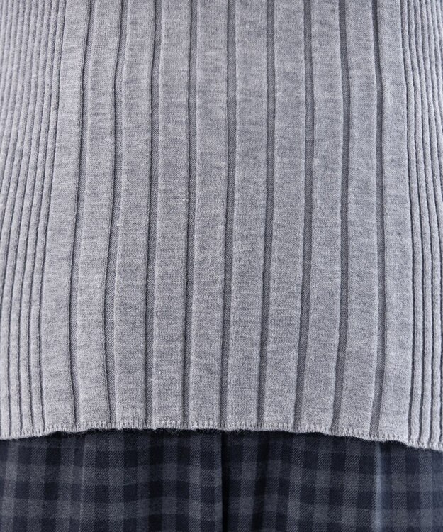 Tiaclasse 【洗える】ランダムリブニットプルオーバー グレー