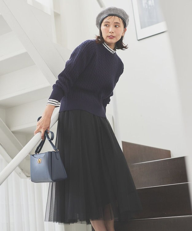 ANY マジカルライトショルダーバッグ ネイビー