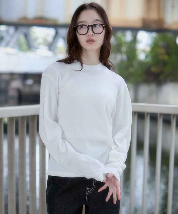 WEGO 【ユニセックス着用ITEM/MLサイズ展開】ワッフルT（LS） ホワイト