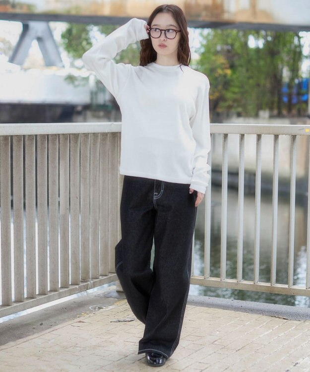 WEGO 【ユニセックス着用ITEM/MLサイズ展開】ワッフルT（LS） ホワイト