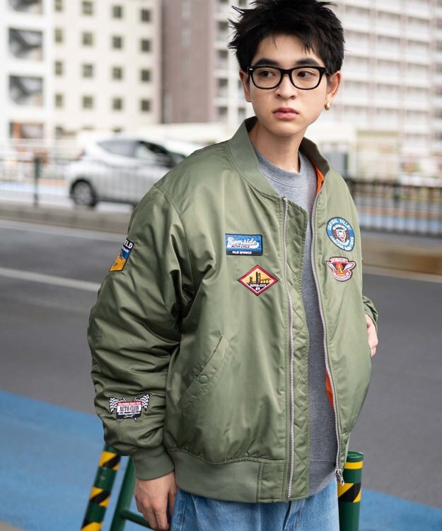 WEGO 【ユニセックス着用ITEM】パテッドワッペンMA－1 カーキ