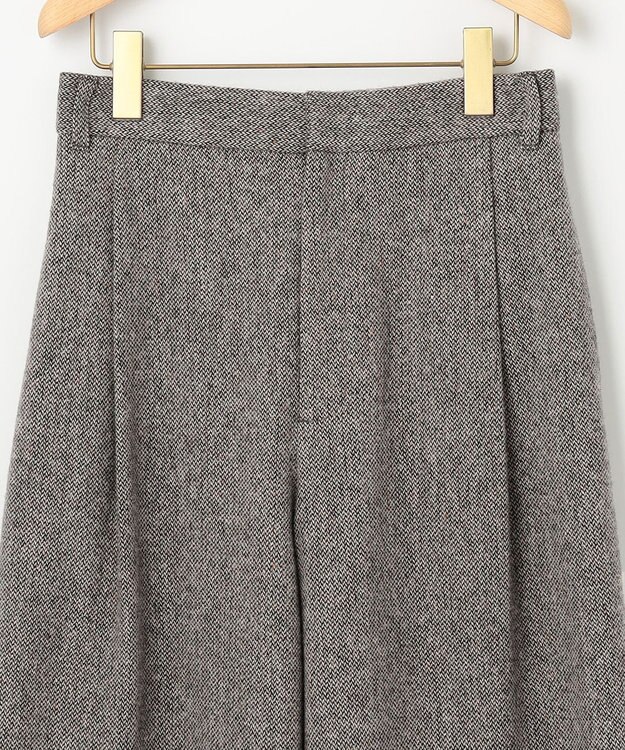 組曲 S ネコアシツィード ワイドパンツ グレー系