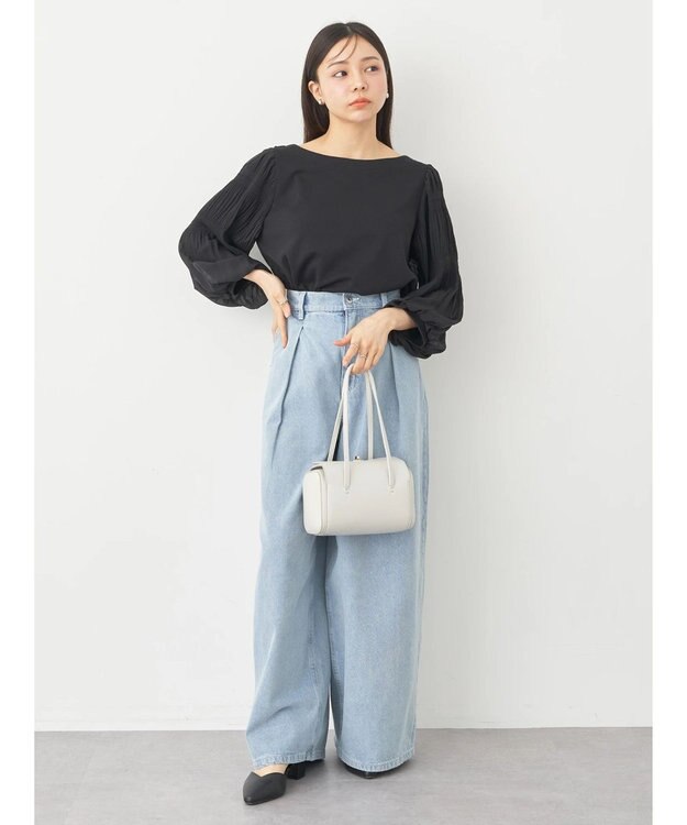 earth music&ecology マジョリカプリーツプルオーバー Black