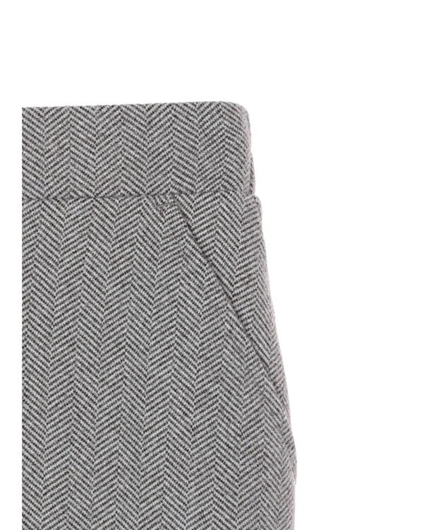 Green Parks 柄圧縮ポンチＩラインスカート Herringbone