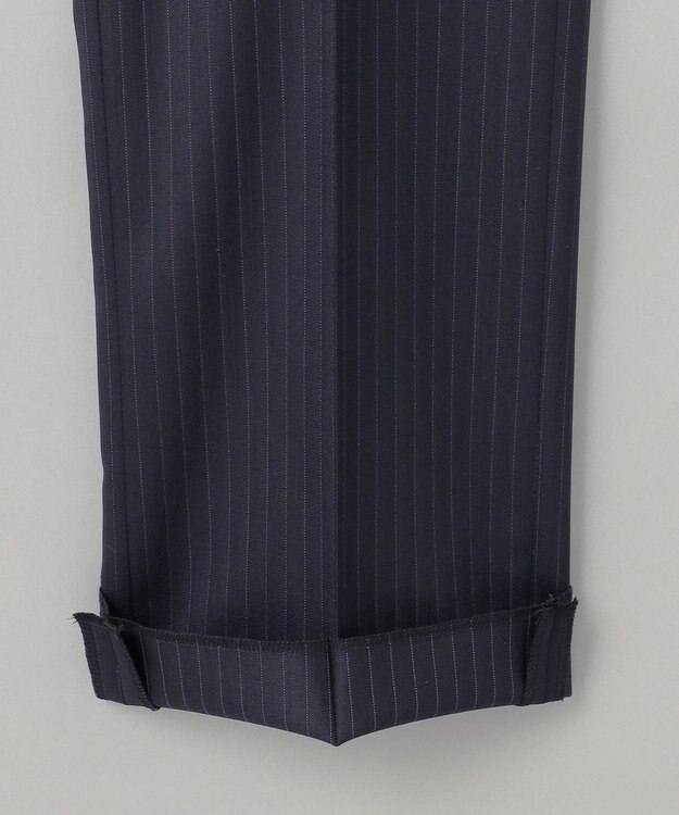 GOTAIRIKU 横に伸びる【TasmaniaWool/タマニアウール】ストレッチ スーツ（ネイビーストライプ） ネイビー系1