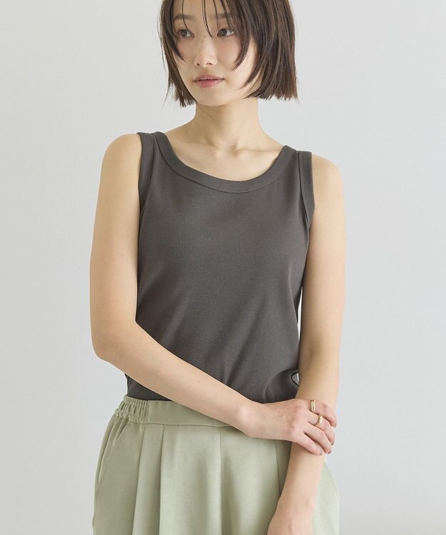 AMERICAN HOLIC テレコタンクトップ Charcoal Gray
