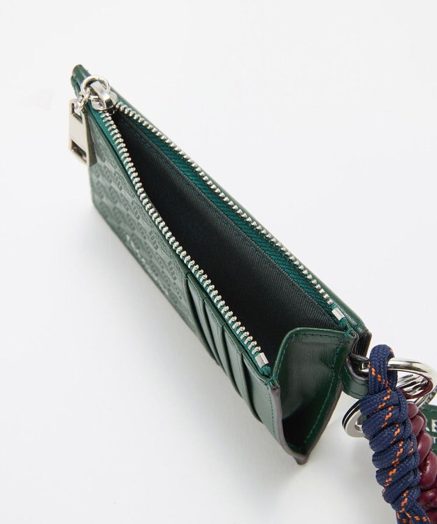 TOPKAPI 【TREASURE TOPKAPI】スムースレザー 幾何柄 フラグメントケース ダークグリーン