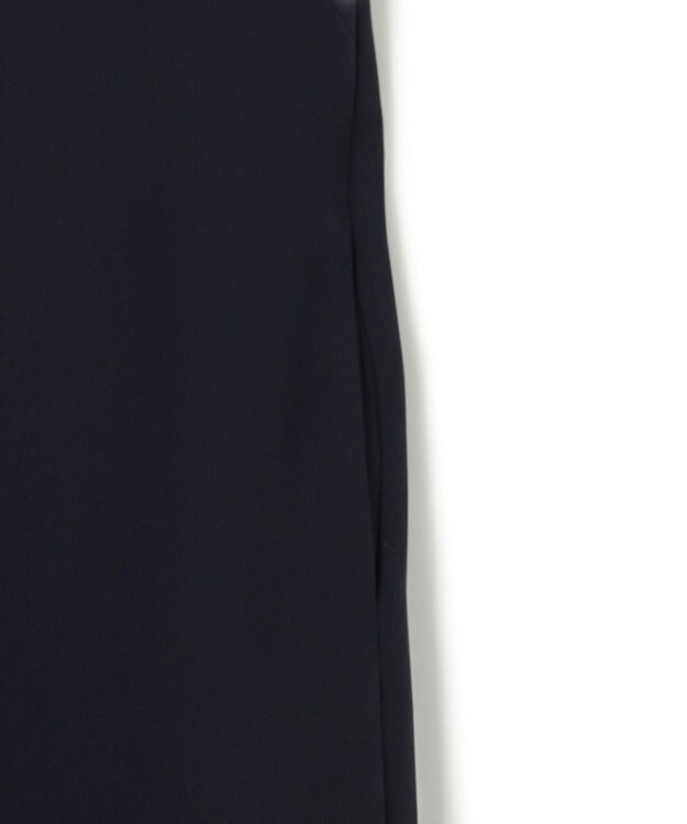 ICB L 【洗える】ライトダブルクロス Vネックワンピース ネイビー系