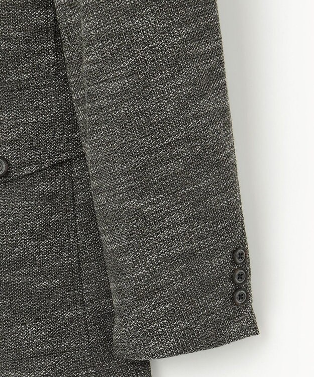 JOSEPH ABBOUD 【イタリア素材/軽量/ストレッチ】バックプリントジャージー ジャケット カーキ系