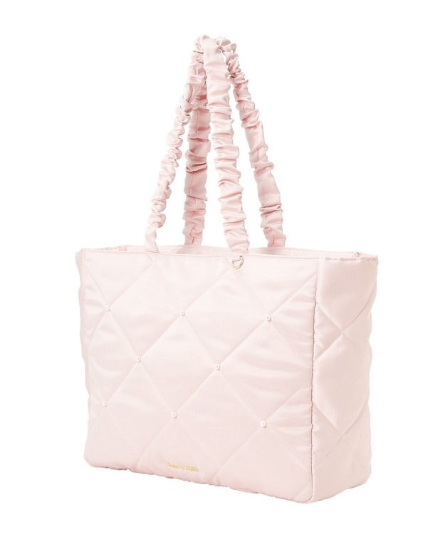 Maison de FLEUR キルティングエアリーキャリーオンバッグ Pink Beige