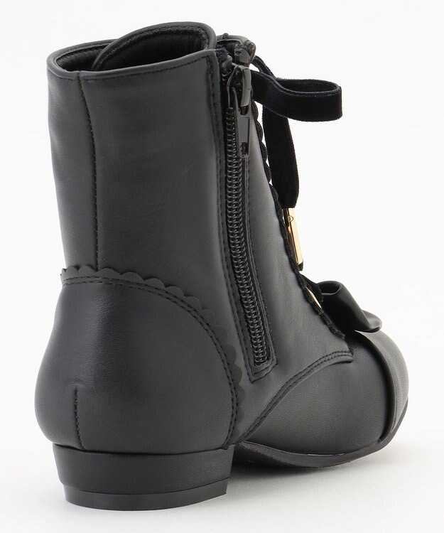 ANY KIDS 編み上げリボンブーツ ブラック