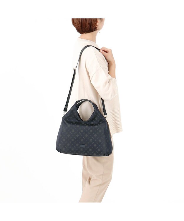 IBIZA ロゴナイロン　2WAYバッグ ピンクベージュ