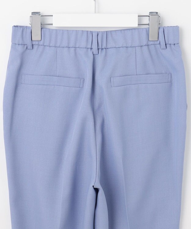 自由区 【接触冷感・速乾・UVケア・撥水・防シワ・XSサイズあり】リネンライクツィルテーパード パンツ ダルブルー系