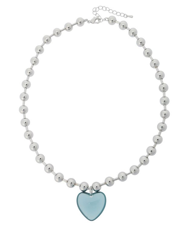 Green Parks ・ＨＡＬＦ　ＴＩＭＥ　クリアハートチェーンネックレス Blue