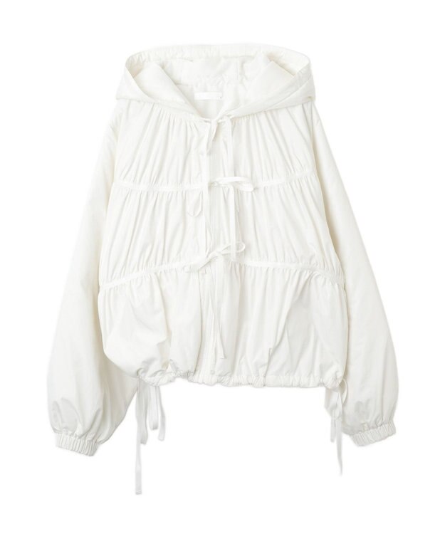 WEGO リボンフードブルゾン ホワイト