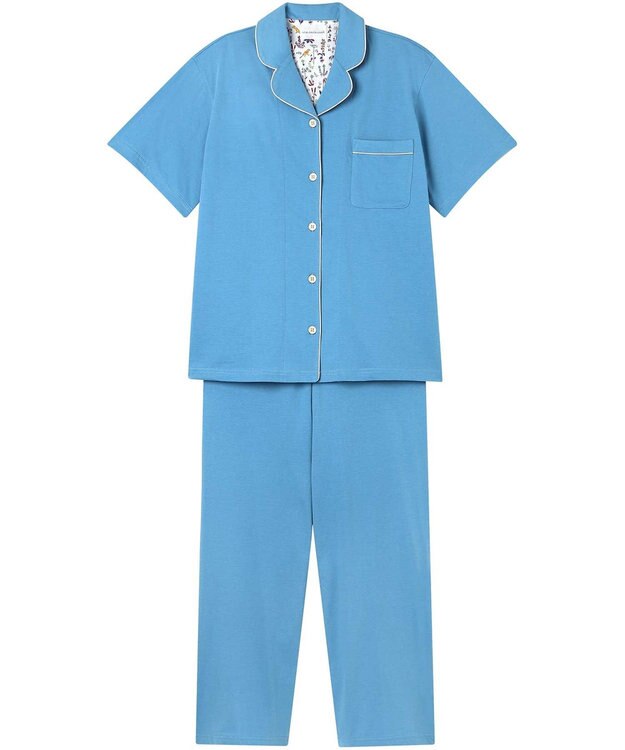 une nana cool 【綿100％】40ハイゲージ天竺半袖パジャマ MADE WITH LIBERTY FABRIC SX