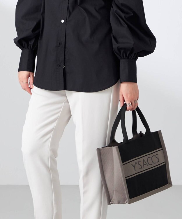 Y'SACCS ウォッシャブルニットトート mini ブラック