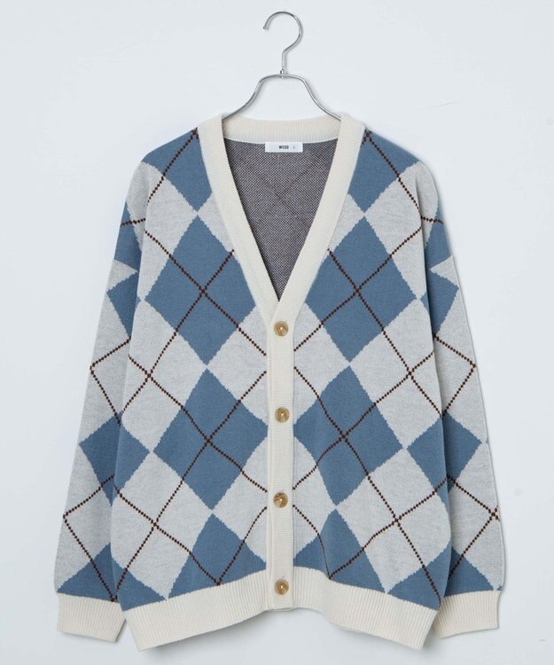 WEGO オーバーフィットパターンカーディガン 柄1