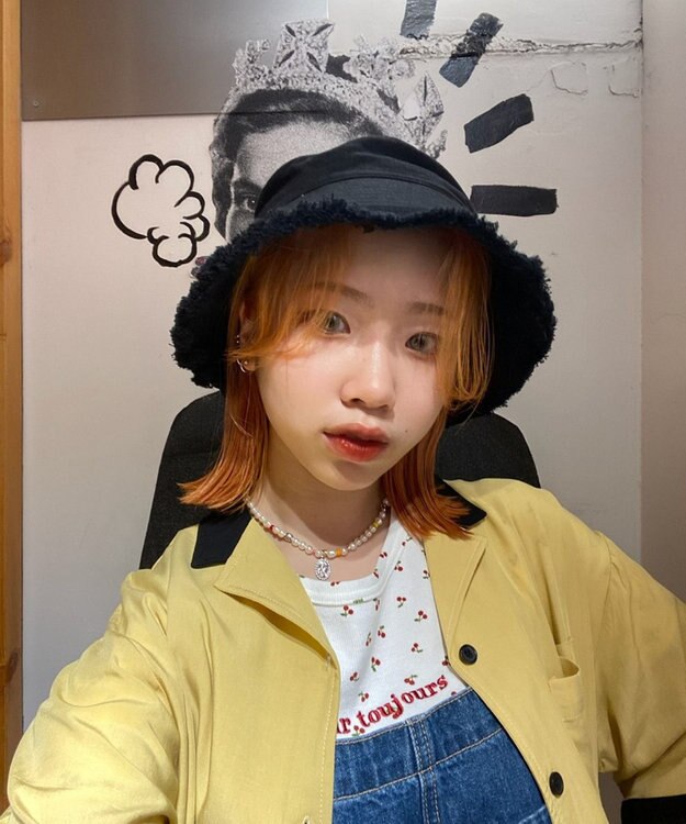 WEGO フリンジバケットハット ブラック