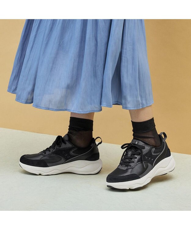 ASICS WALKING ゲルラシーロ レディース 2E相当 ブラック×ブラック