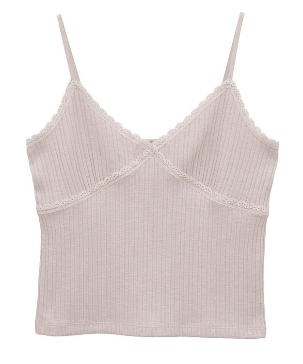 earth music&ecology アイレットレースキャミ Pink