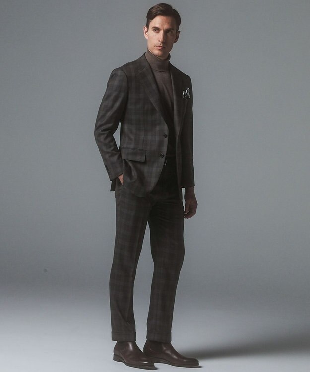 GOTAIRIKU 新色追加【洗える/チクチクしにくい/ピリングしにくい】イタリア糸 ハイゲージ タートルネックニット_WOOL100％ ベージュ系