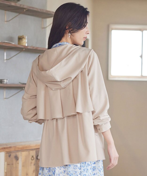 Tiaclasse L 【新色追加・洗える】マウンテンフレアパーカー ライトベージュ