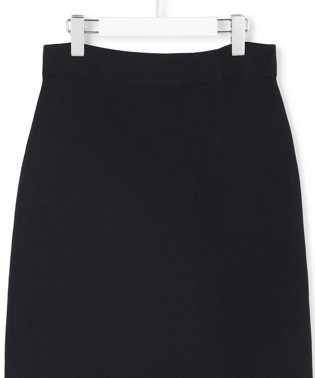 ICB L 【先行予約】コットンポリエステルスムース ニットスカート ブラック