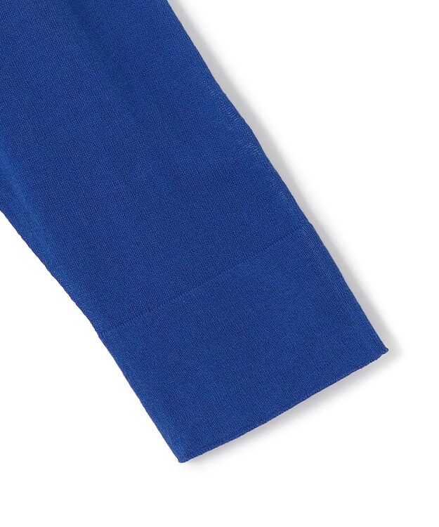 UNFILO L フロスティコットン  クロップド  カーディガン ブルー