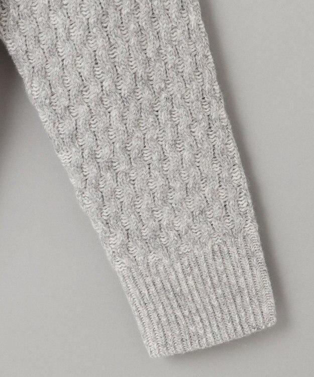 GOTAIRIKU 【LANEROSS】ミドルゲージモックネック ニット ライトグレー系8