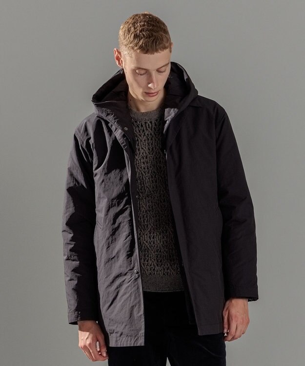 JOSEPH HOMME パウダーピーチクロス　 3WAYフードコート ブラック系