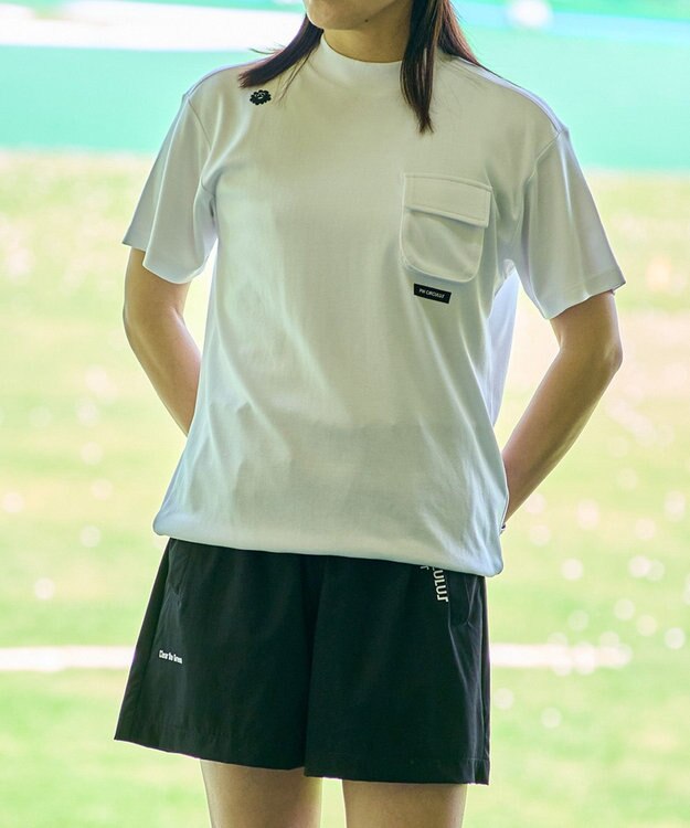 PW CIRCULUS 【WOMEN】DRY COOL MOVE モックネックT  ゴルフウェア レディース ホワイト系