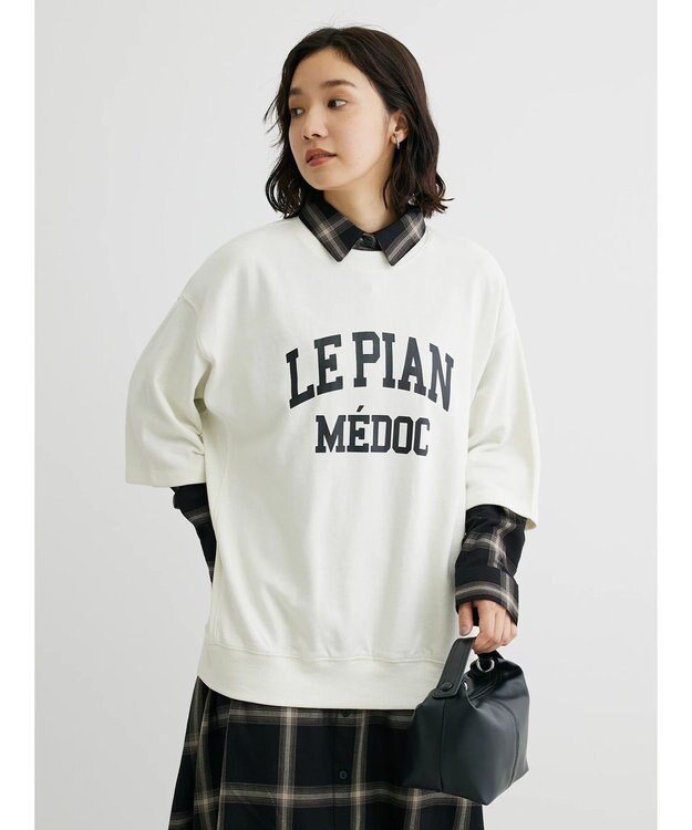 Green Parks ミニ裏毛ロゴトレＴｅｅ Off White