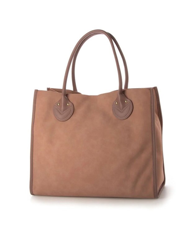 UNBILLION cachecache 丸手根革スクエアトートバッグ ピンク