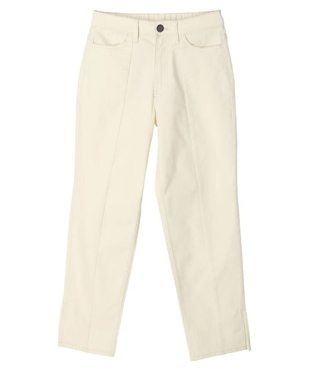 Green Parks ＧＵＭストレッチカラースリムストレートパンツ Off White