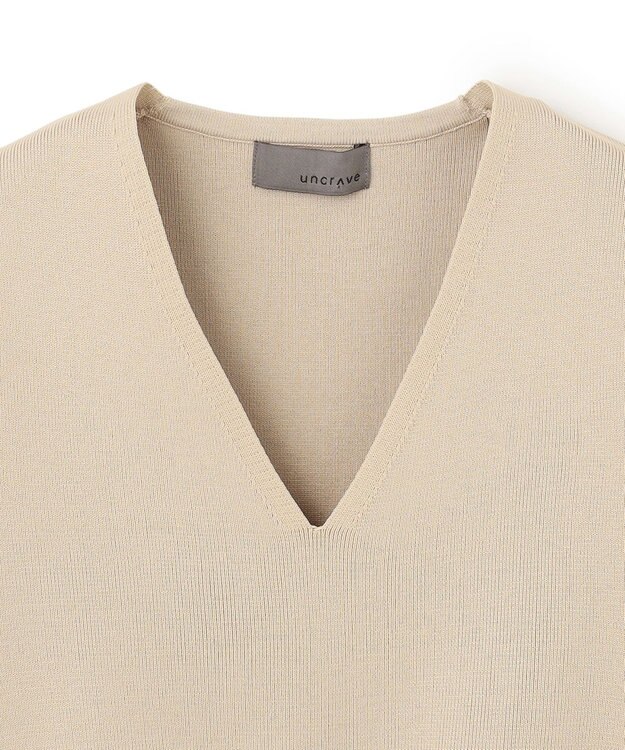 uncrave 【UVカット】サスティナブルUV ボリュームスリーブニット ベージュ